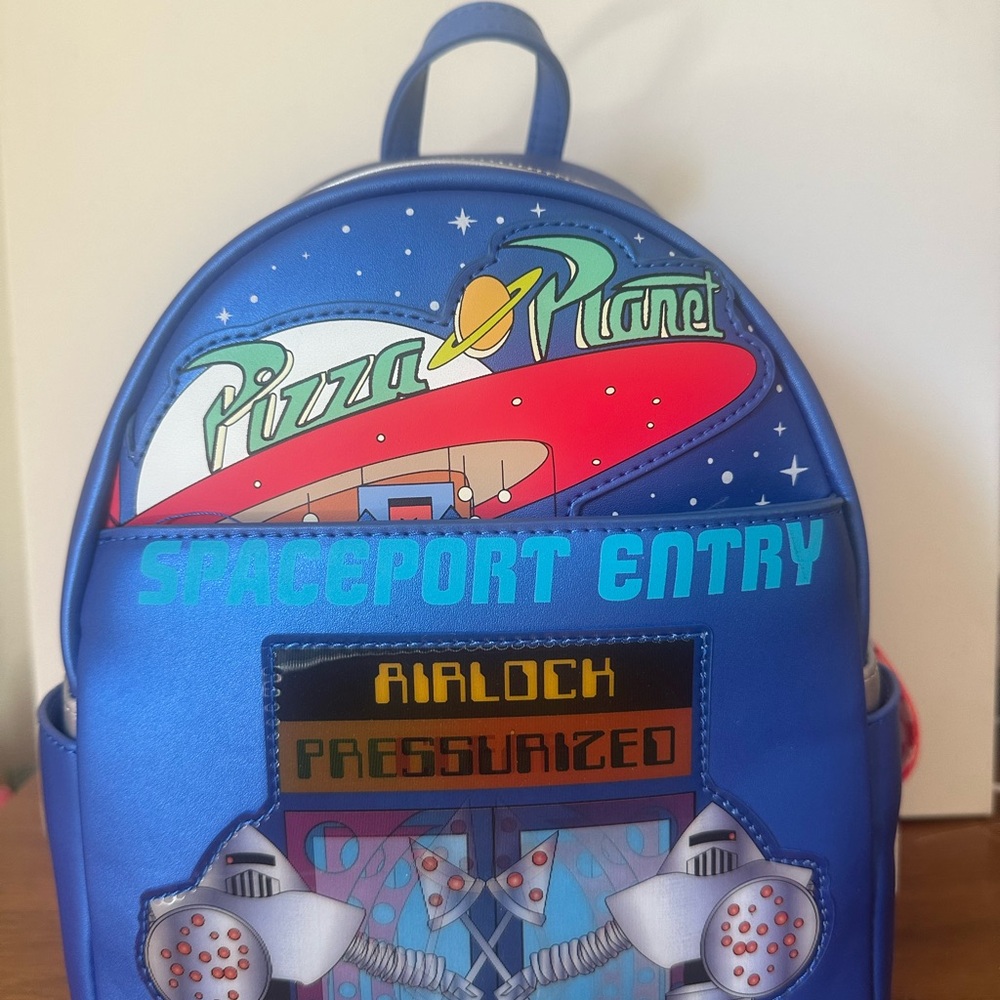 Loungefly Pixar Toy Story aliens Blue and Red Rocket Backpack
